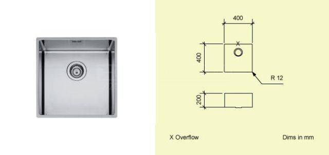 Sink Bowl A40 - Single Stainless Steel Kitchen Sink