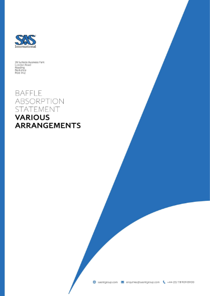 SAS500 Acoustic Performance Data Sheet