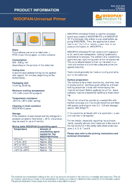 PDS WIDOPAN-Universal Primer