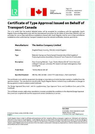 QA Certificate