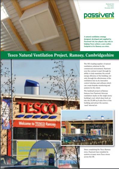Passivent case study - Tesco Natural Ventilation Project, Ramsey, Cambridgeshire