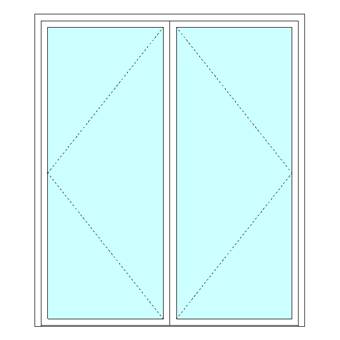 Equal double leaf door