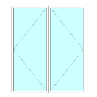 Equal double leaf door