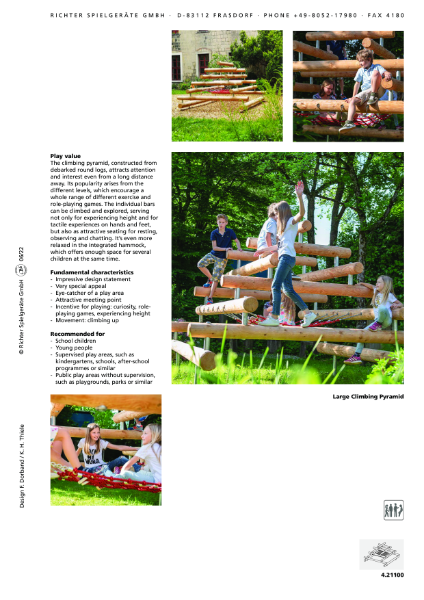 4.21100 - Large Climbing Pyramid - Datasheet