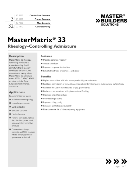 mastermatrix-33-tds