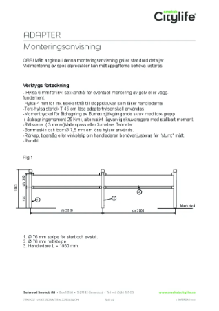 Bestselger! Adapter rekkverk - Monteringsanvisning