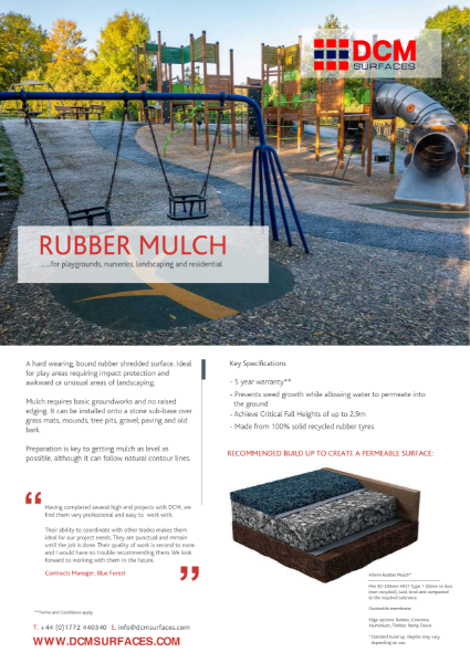 Data Sheet - Rubber Mulch