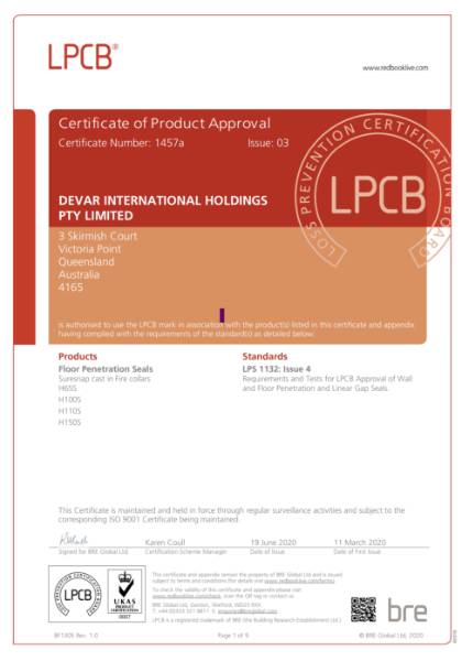 Certificate of Product Approval