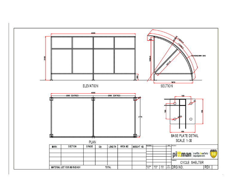 Dublin Bike Shelter - Drawing