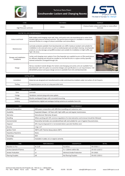 Geschwender Data Sheet