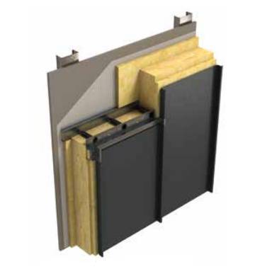Vieo Warm Wall SFS HRB - Aluminium Sheet - Insulated Standing Seam Wall System