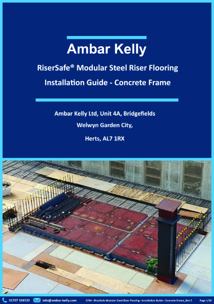 RiserSafe Modular Riser Steel Flooring - Installation Guide - Concrete Frame