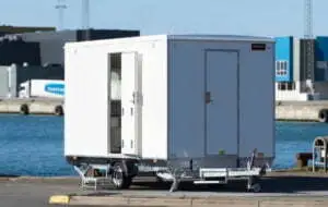 Brakker og Containere - Hjulbrakke M/Toalett 2 Dørs Scanvogn 420