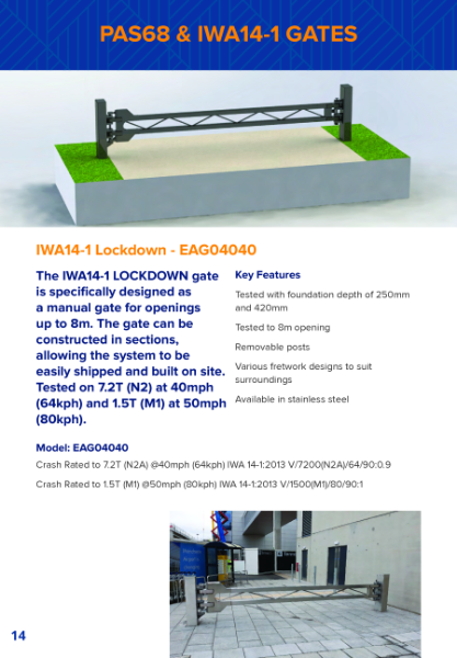 Eagle Lockdown Gate Product Sheet