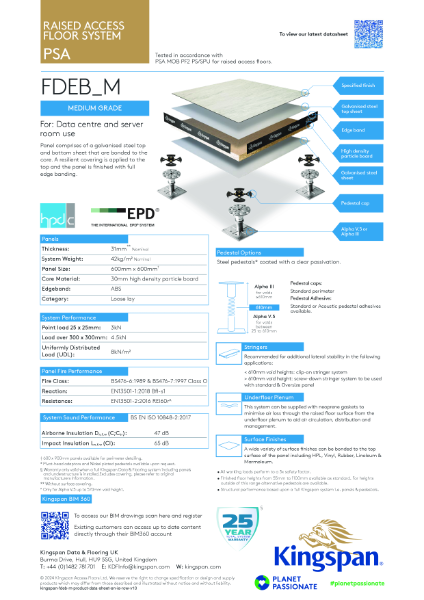 Kingspan FDEB_M Product Datasheet