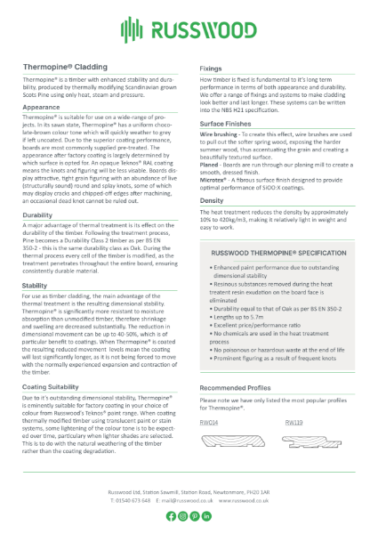 Thermopine® Factsheet