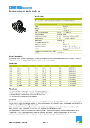 Contega Fiden Exo Technical Datasheet