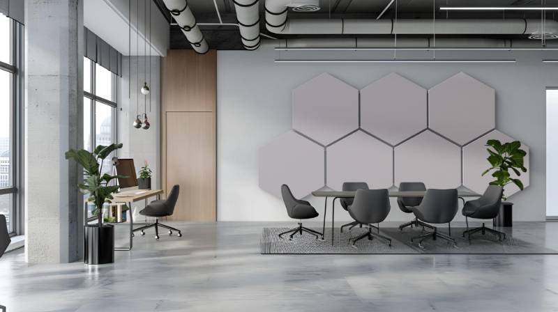 Sonify by Zentia – Sonify Gridded Wall Absorber (Hexagon) - Sound Absorption Panels