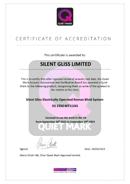 Quiet Mark Certification