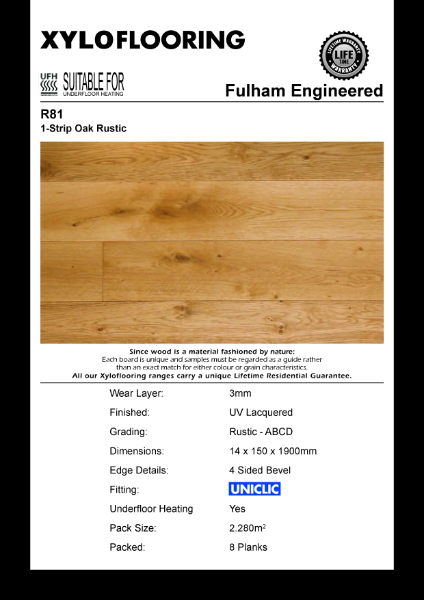 Xylo Flooring - R81 Data Sheet