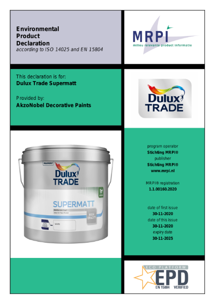 Dulux Trade Supermatt EPD