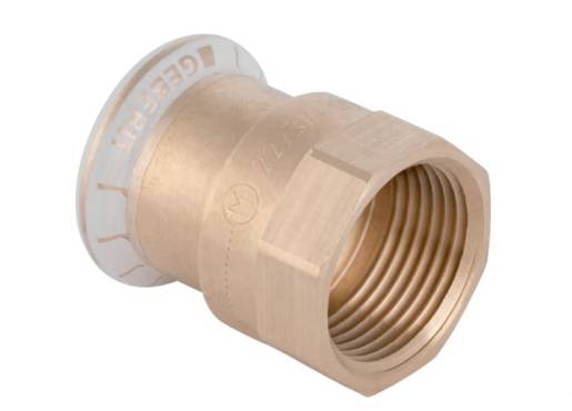 Geberit Mapress Copper Adaptor With Female Thread (FKM, Blue)