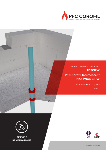 PFC Corofil Intumescent Pipe Wraps CIPW - Datasheet