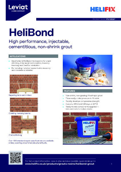 Leviat Helifix Product Sheet - HeliBond