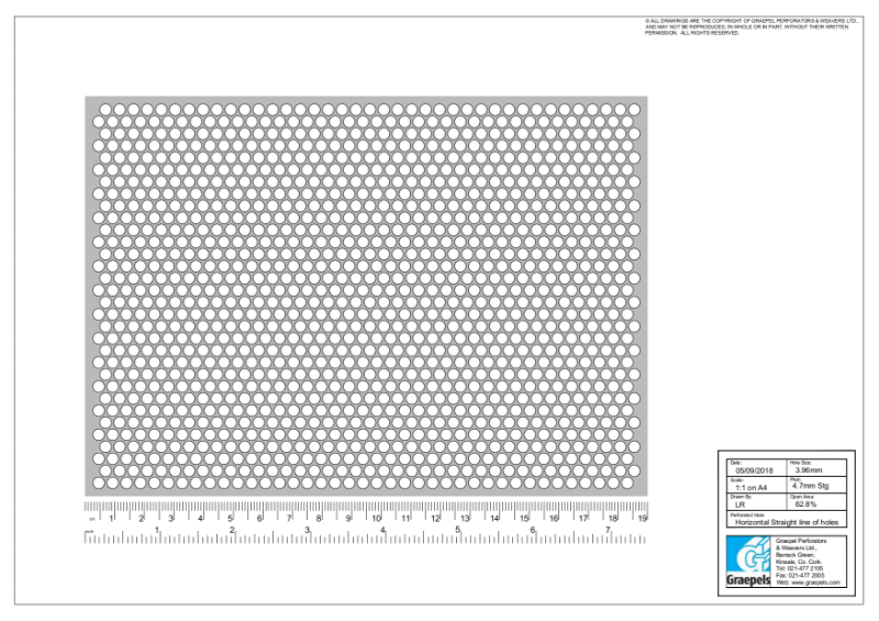 1.1 Scale Sampling of Perforated Sheets (Standard Spec)