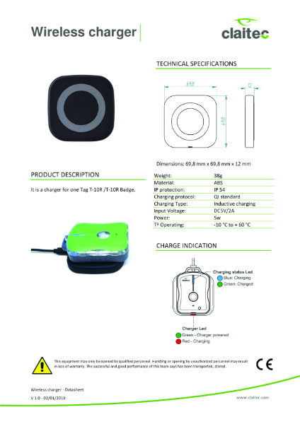 Wireless charger v1.0 Claitec EN