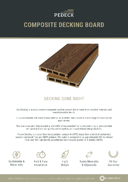 PEDECK Decking - Data Sheet