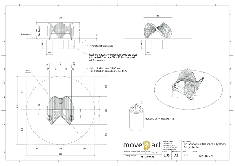 Layslide 2.4 K Foundation Plan