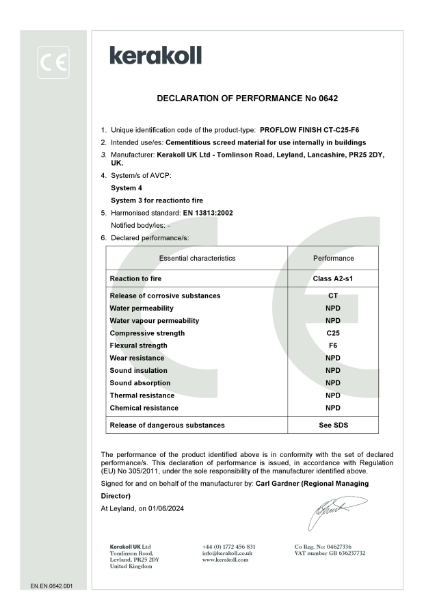 DoP (CE) - EN.EN.0642.001 Proflow Finish