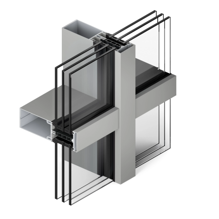 TENTAL 60 Aluminium Curtain Walling System - High-Performance Commercial Facade System - Facade