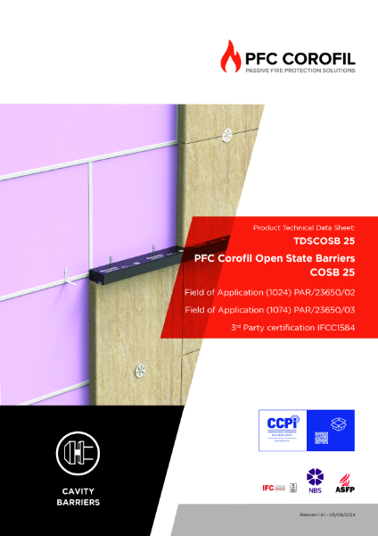 PFC Corofil Open State Barrier COSB 25 - Datasheet