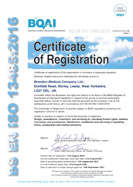 QA Certificate