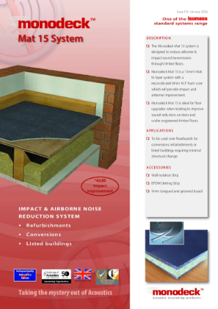 Monodeck Mat 15 - Data Sheet - v1.9