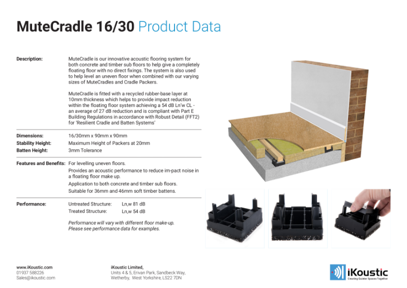 MuteCradle 16/30 Datasheet