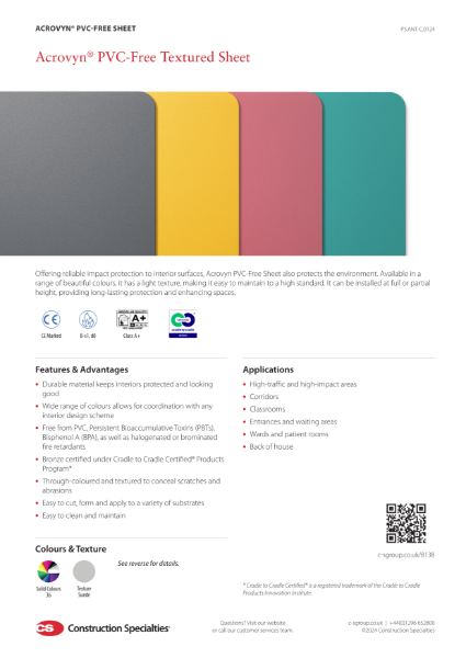 CS Acrovyn PVC-Free Sheet_Product Sheet (01.24)