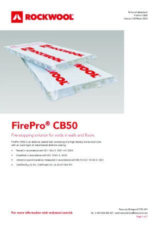 FirePro® CB50 -  Product Data Sheet