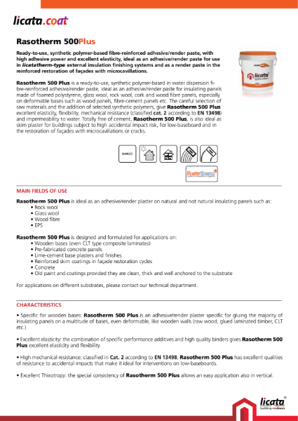 Licata Rasotherm 500 Plus Adhesive