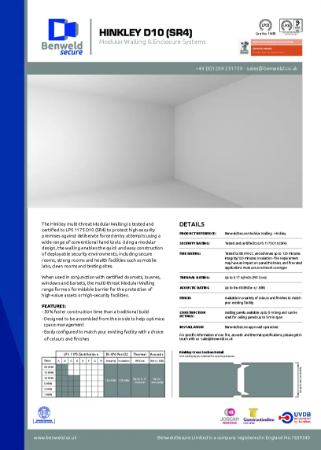 BenwledSecure - Hinkley Data Sheet
