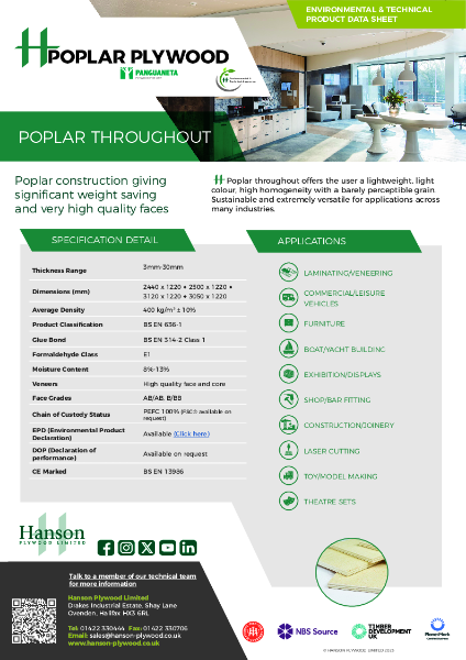 H Poplar Lightweight Plywood