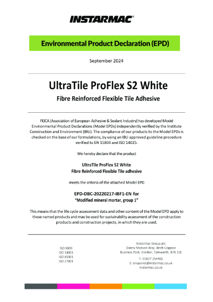 ProFlex S2 White Environmental Product Declaration 