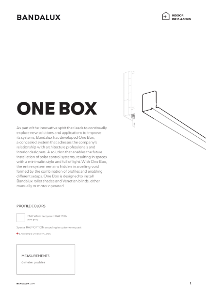 One Box - Concealed Blind System