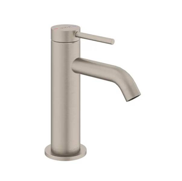 A4353034VUK- Minimax Round compact basin mixer, Brushed Nickel - Mixer Tap