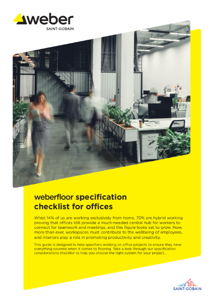 weberfloor specification checklist for offices