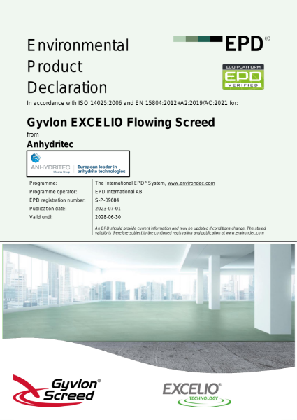 Gyvlon Excelio Screed EPD