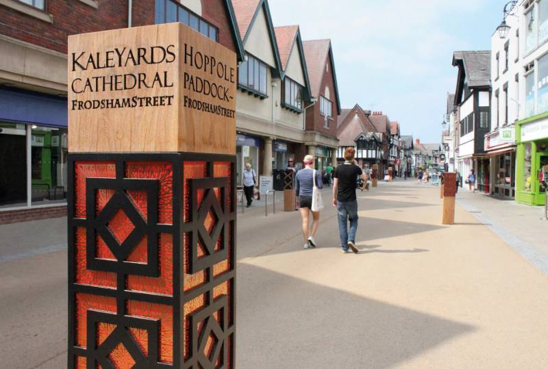 Bespoke Bollards for Chester Town Centre. Frodsham Street, Chester