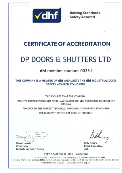 DHF Certificate